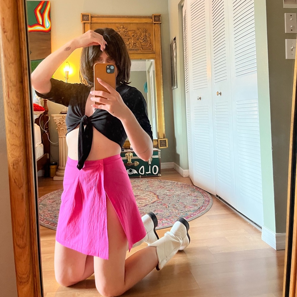 Hot Pink Mini Skirt